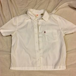 Levi’s cropped button up top size S